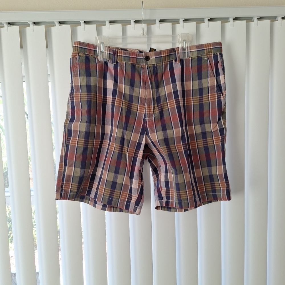 Club Room Plaid Chino Shorts